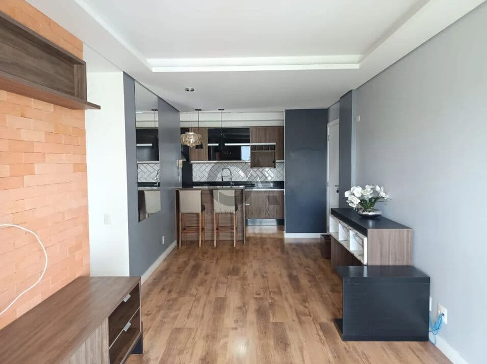 Foto de Apartamento 3 Dormitórios (1 Suíte) | 2 Vagas Cobertas | Andar Alto | Pagani – Palhoça/SC